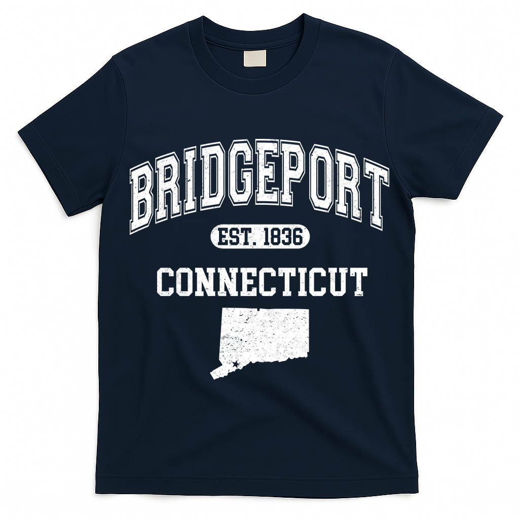 Bridgeport Connecticut Est. 1836 Varsity T-Shirt