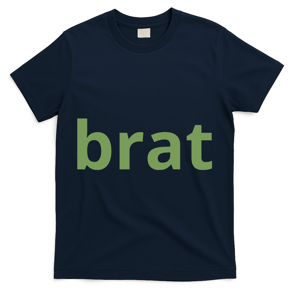 Brat Charli Girl Summer T-Shirt - Navy