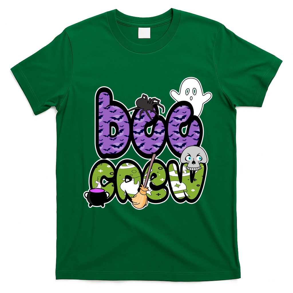 Boo Crew Halloween Spooky Fun T-Shirt - Irish Green