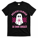 Breast Cancer Is Boo Sheet October Awareness T-Shirt - Black
