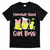 Bow Coquette Lemonade Stand Girl Boss Ceo Lemon Juice Summer T-Shirt - Black