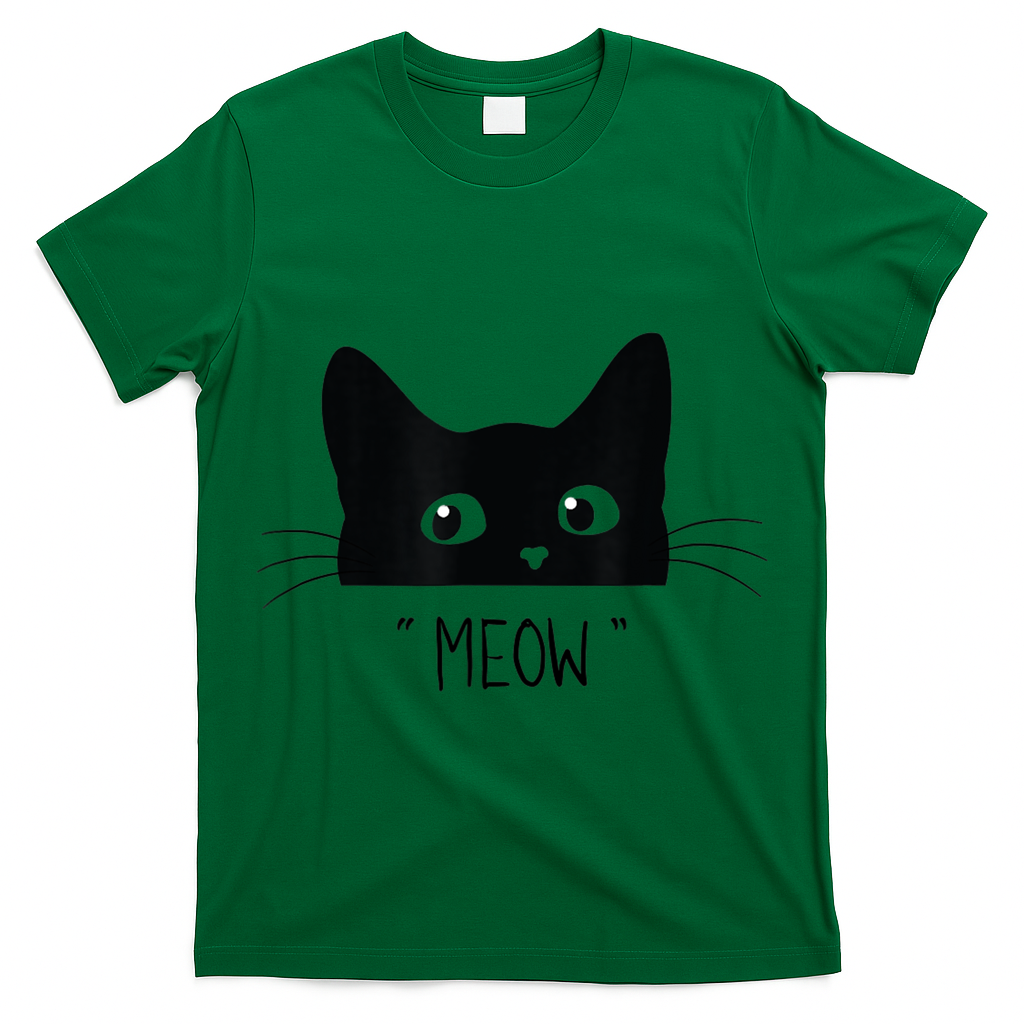 Black Cat Meow Cat Meow Kitty Funny Cats Kitty T-Shirt