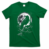Black Crow Raven Bird T-Shirt - Irish Green