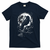Black Crow Raven Bird T-Shirt - Navy Blue