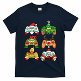 Boys Christmas Santa Elf Gaming Controllers Gamer Xmas T-Shirt