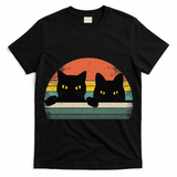 Black Cat Vintage Retro Style Cats Lover Gift T-Shirt