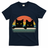 Black Cat Vintage Retro Style Cats Lover Gift T-Shirt
