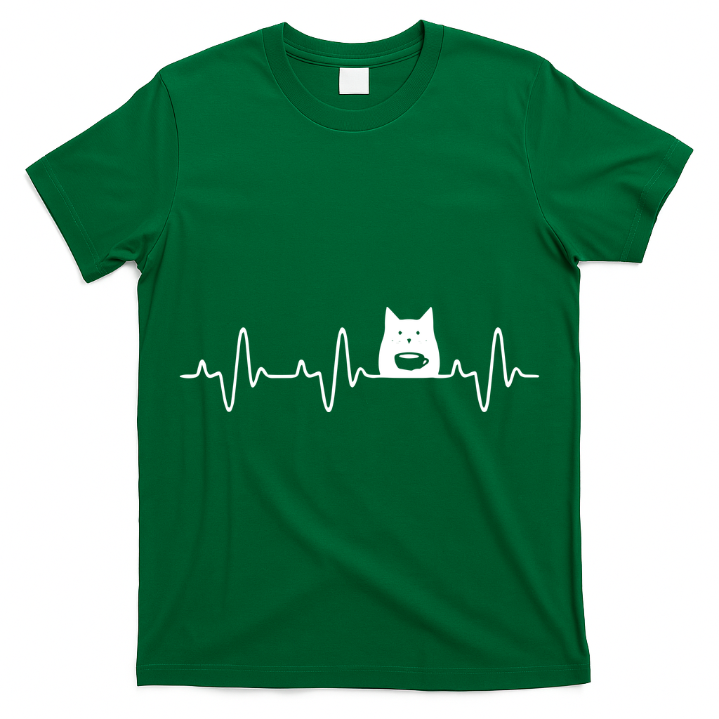 Black Cat With Coffee Cute Cats And Coffee Lover T-Shirt