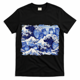 Blue Cats Wave For Kamala Funny Cat Owners Kamala Harris Gift T-Shirt