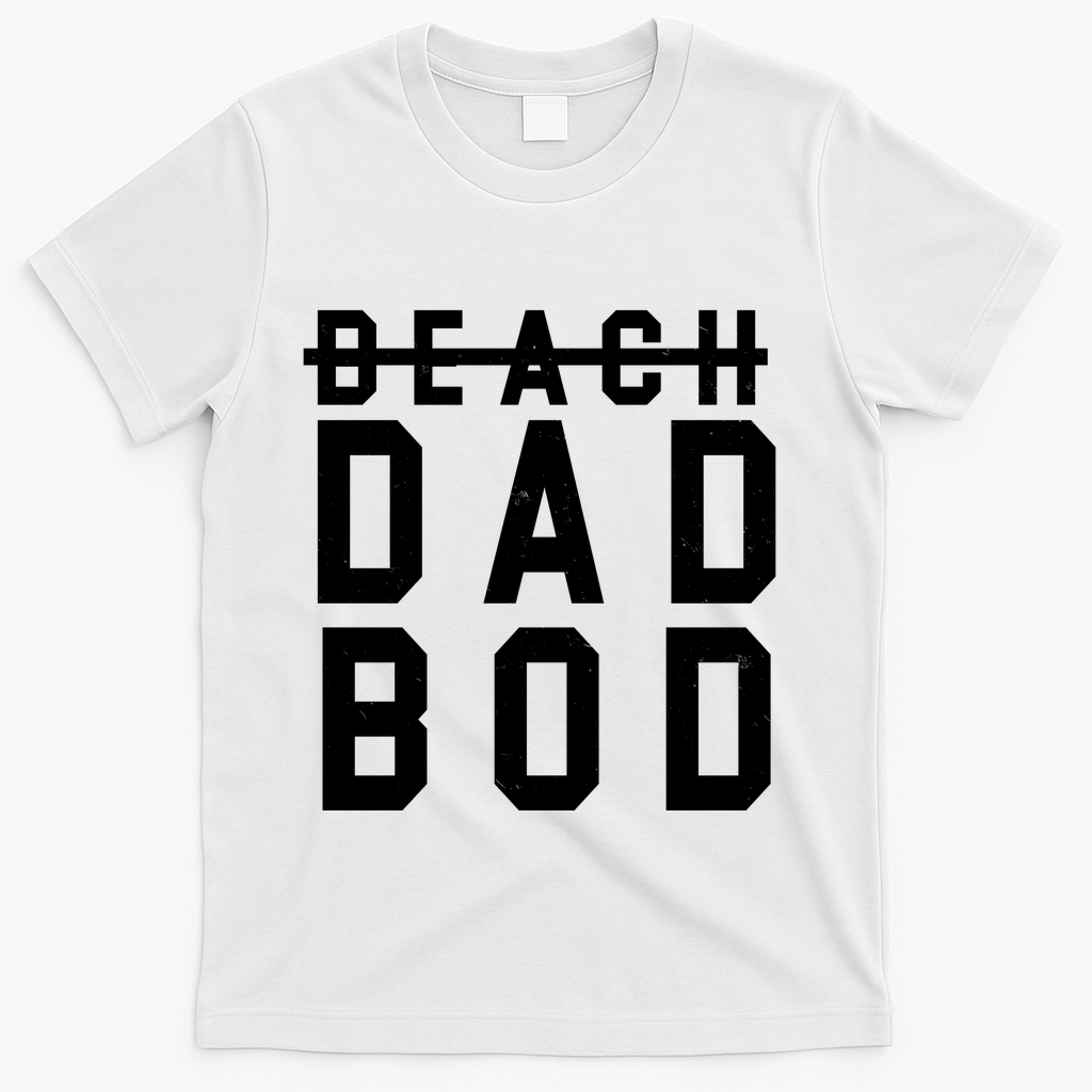Beach Dad Bod Summer Vacation T-Shirt - White