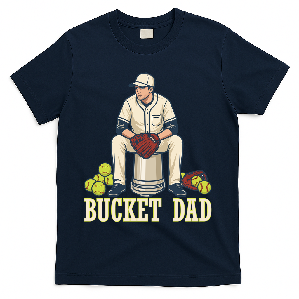 Bucket Dad T-Shirt - Navy