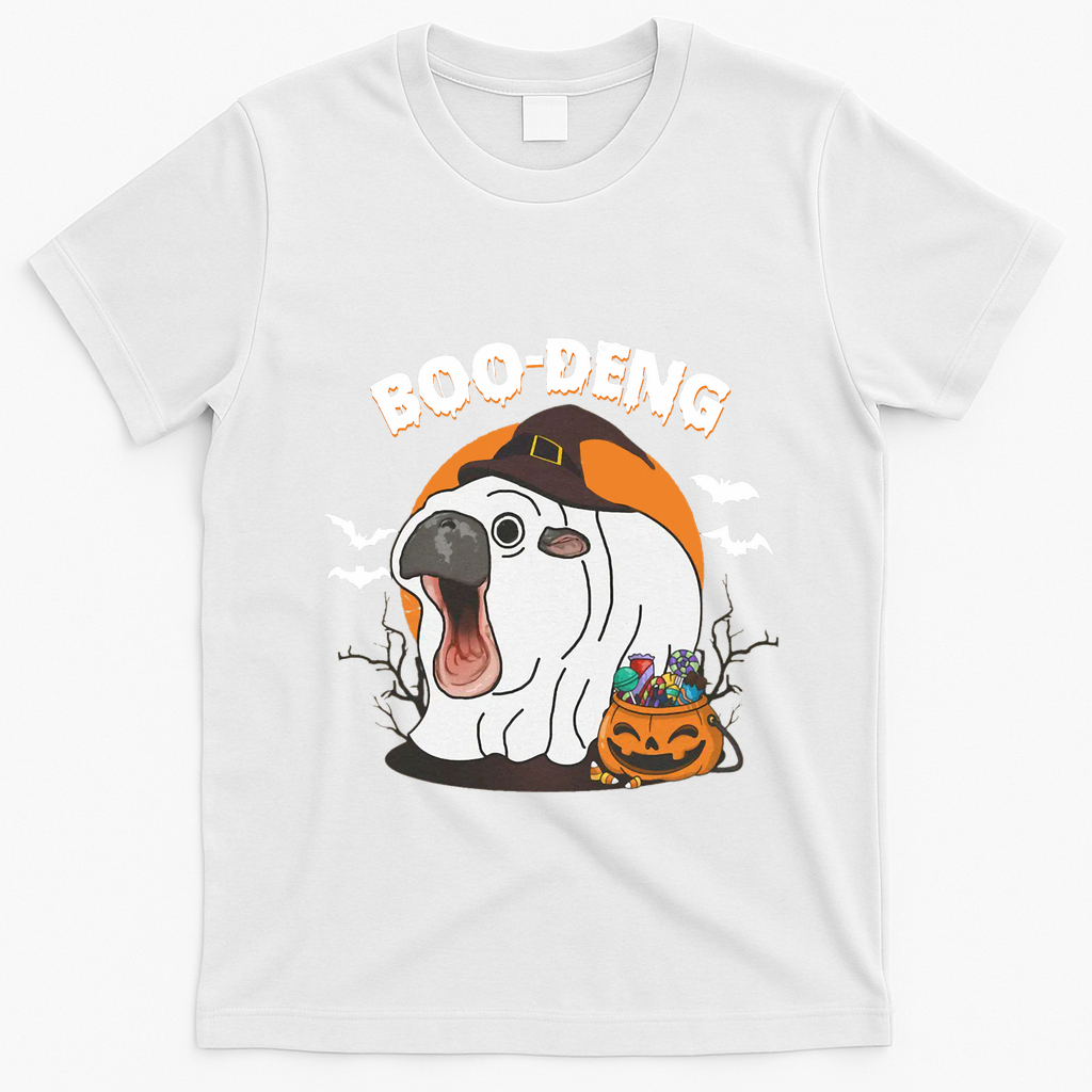 Boo Deng Funny Moo Deng Hallowee T-Shirt - White