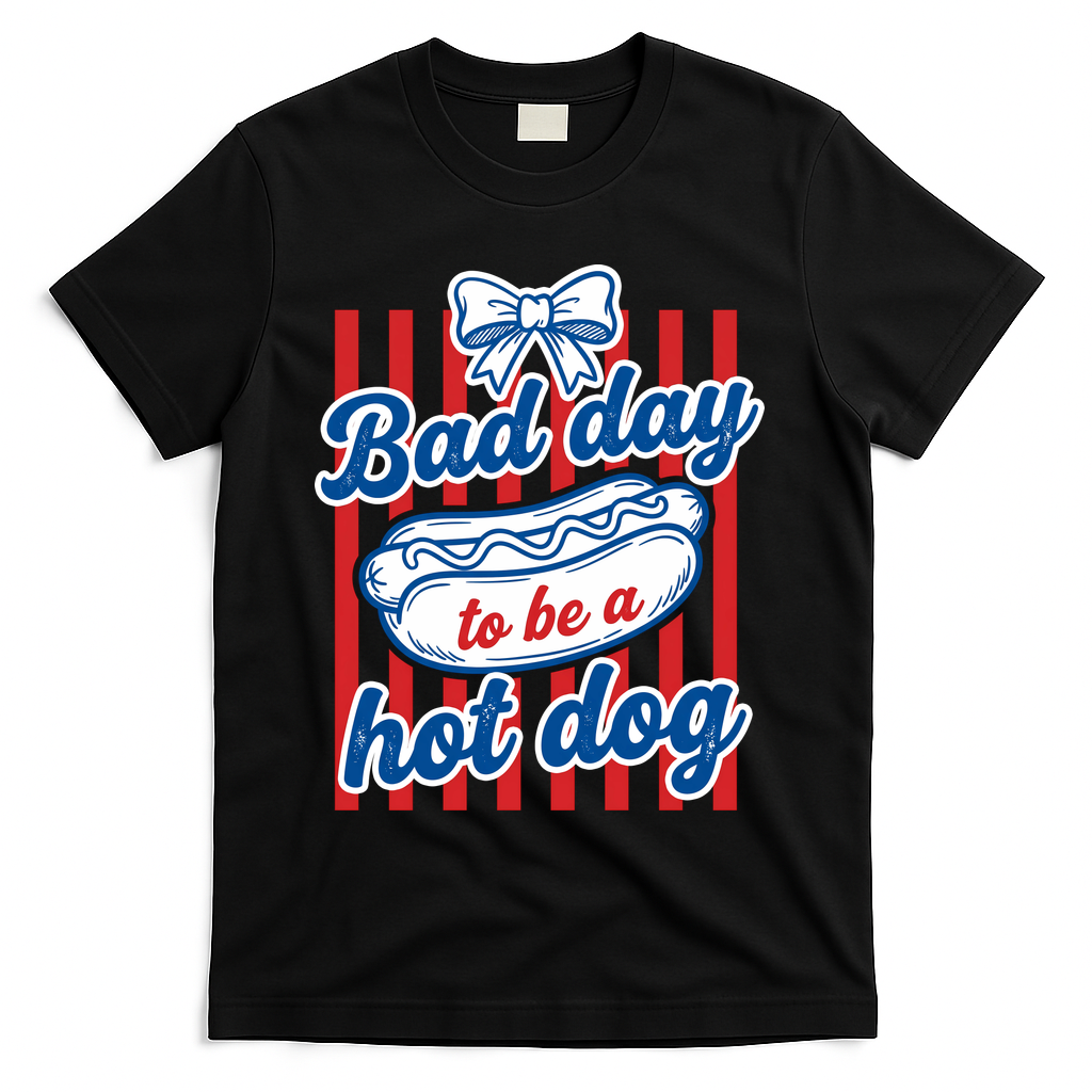 Bad Day Hot Dog T-Shirt - Black