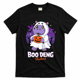 Boo Deng Halloween Costume Cute Baby Hippo Moo Deng Funny T-Shirt - Black