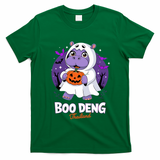 Boo Deng Halloween Costume Cute Baby Hippo Moo Deng Funny T-Shirt - Irish Green