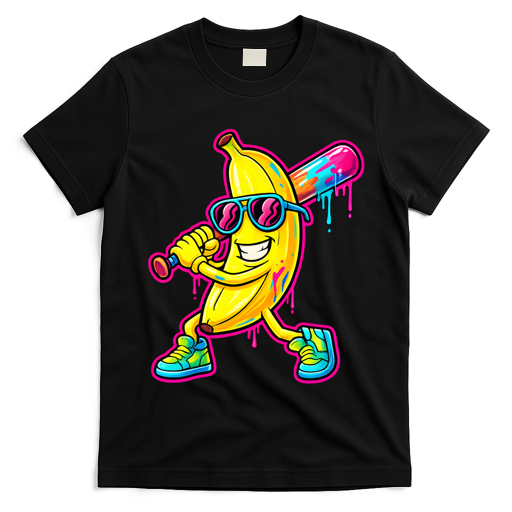 Banana Drip Ice Cream Baseball T-Shirt