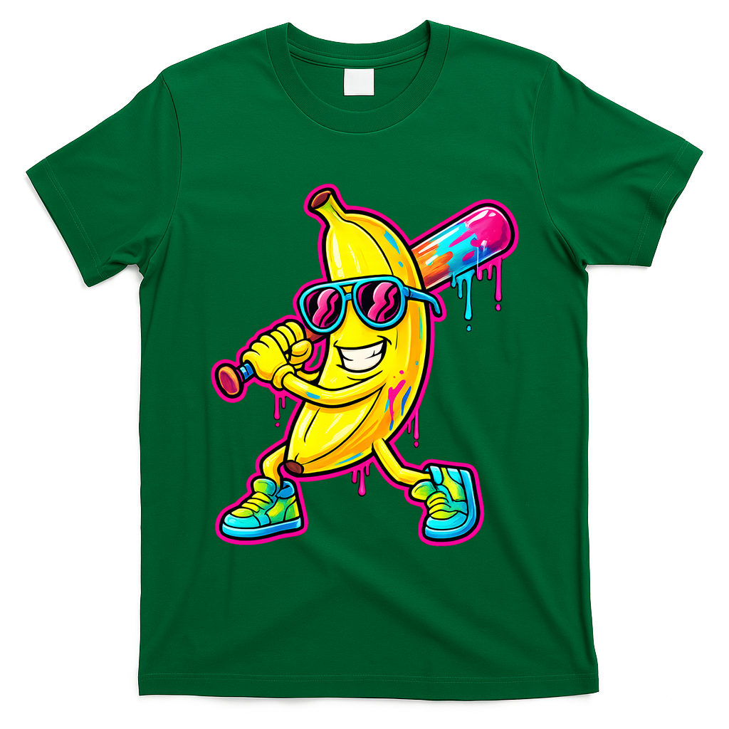 Banana Drip Ice Cream Baseball T-Shirt