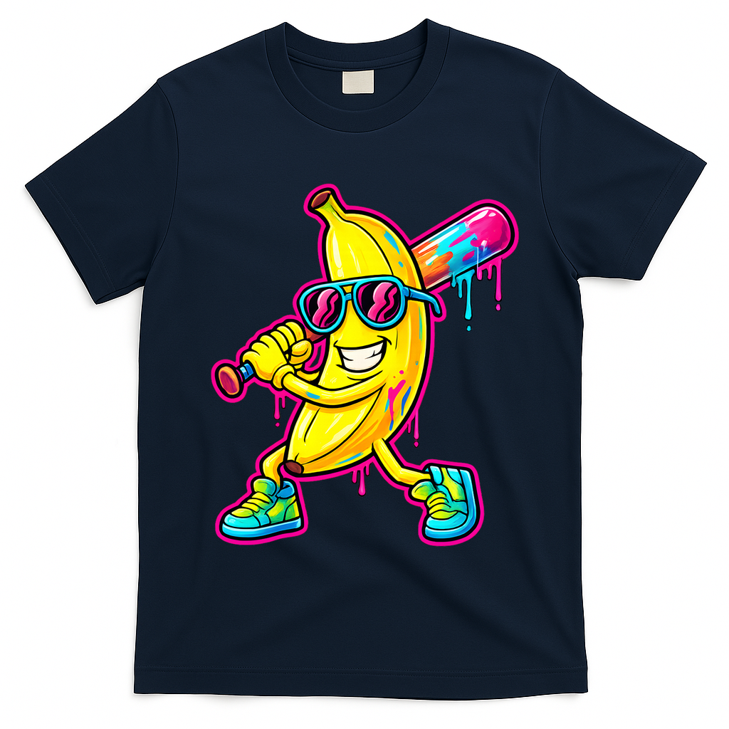 Banana Drip Ice Cream Baseball T-Shirt