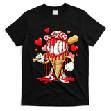Baseball Drip Ice Cream Valentines Day T-Shirt