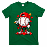 Baseball Drip Ice Cream Apparel Valentines Day T-Shirt