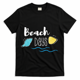Beach Days Travel Vacation Summer T-Shirt - Black