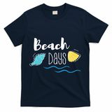 Beach Days Travel Vacation Summer T-Shirt - Navy