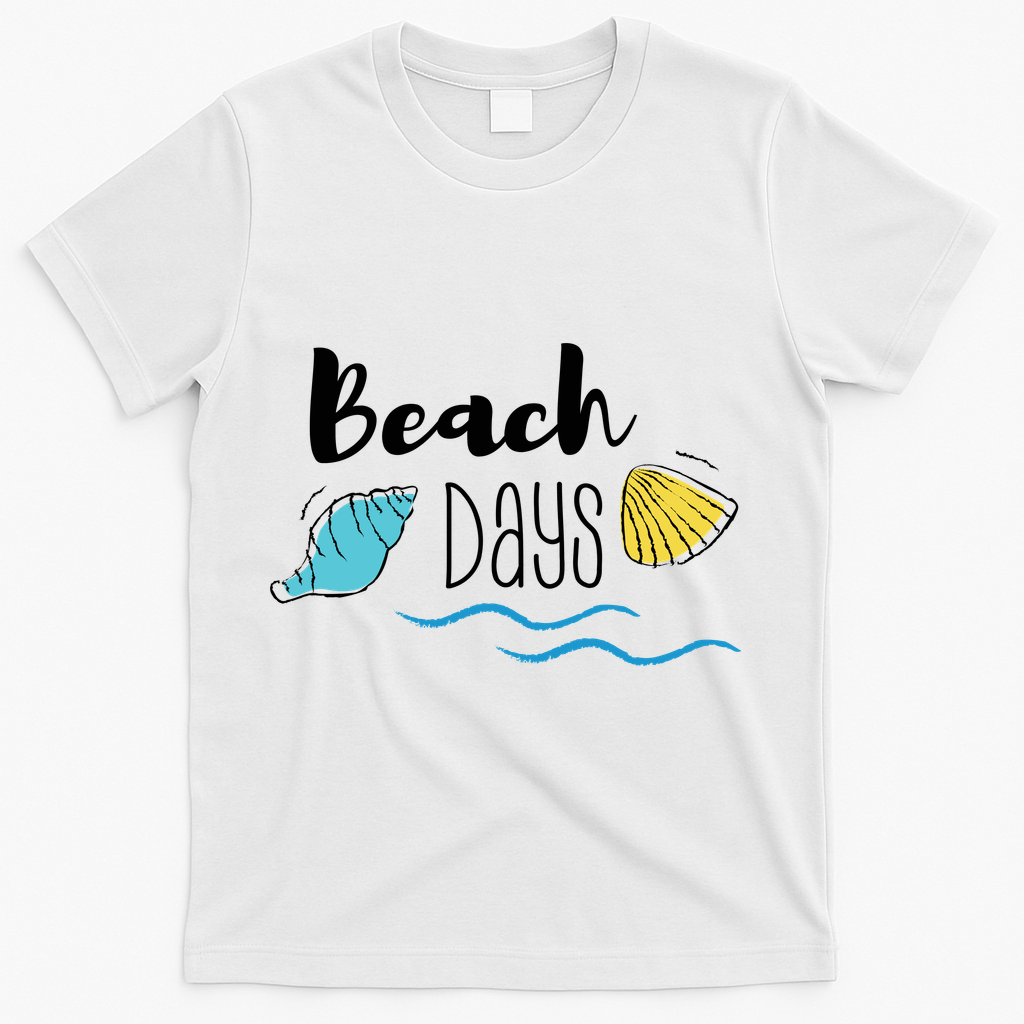 Beach Days Travel Vacation Summer T-Shirt - White