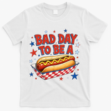 Bad Day To Be A Hot Dog BBQ Grilling Funny T-Shirt - White