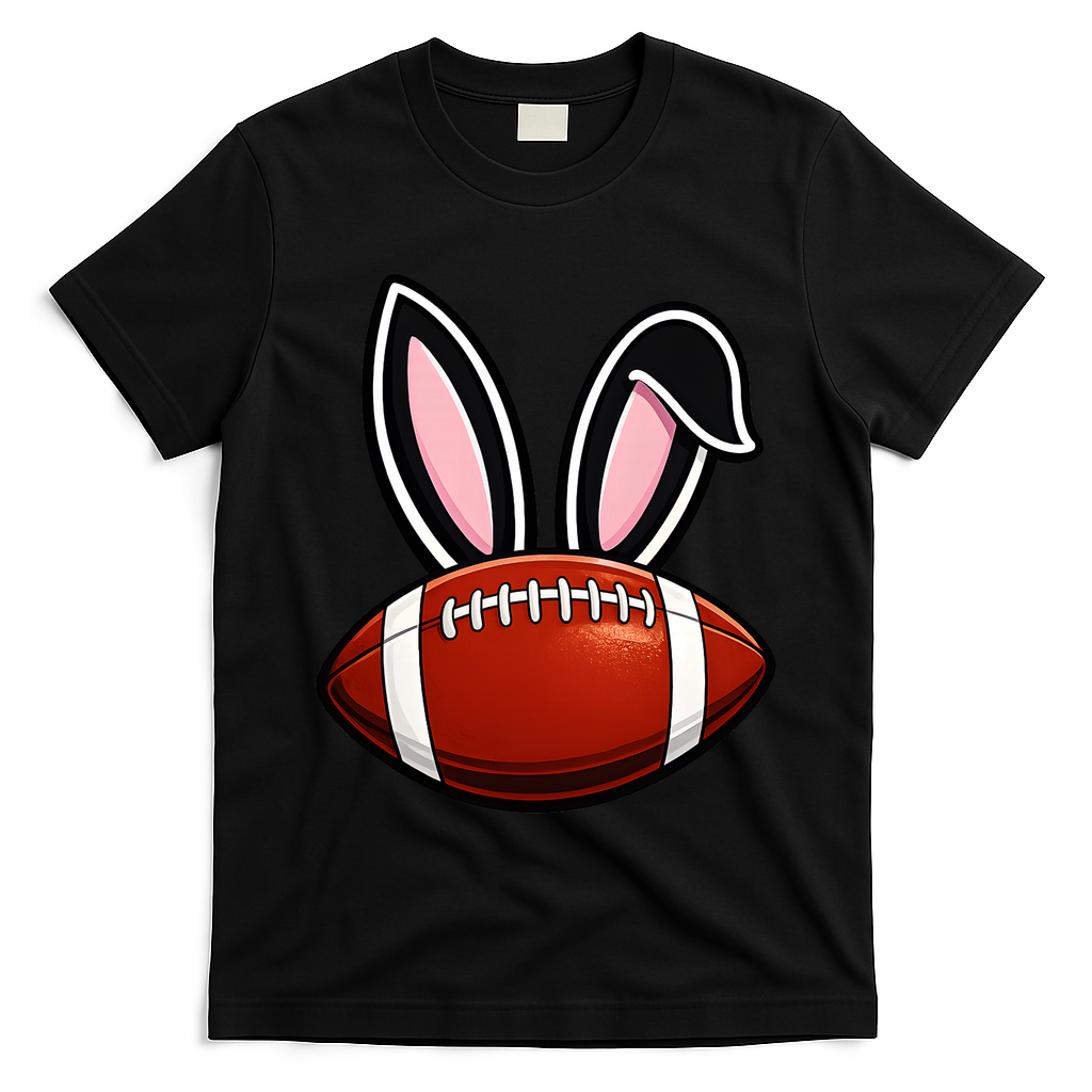 Bunny Ears American Football Fan Funny Easter T-Shirt