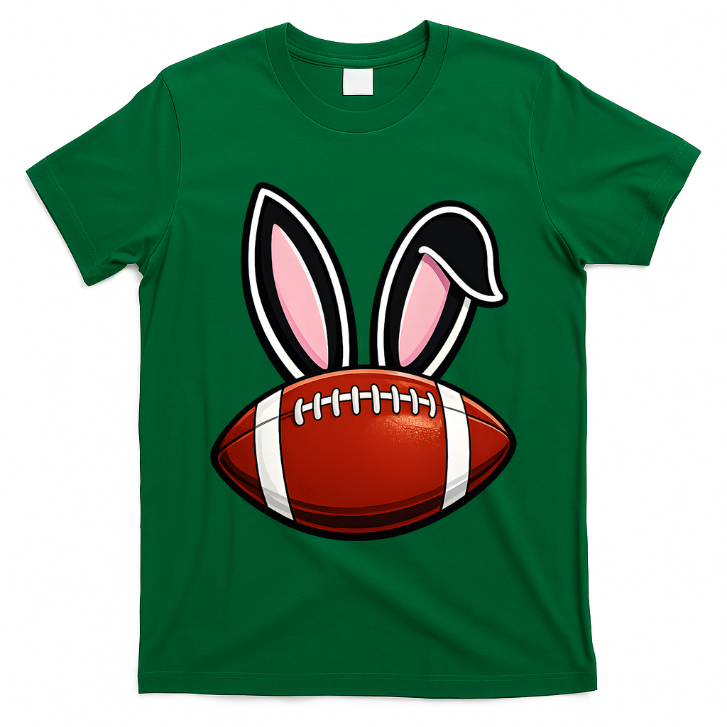 Bunny Ears American Football Fan Funny Easter T-Shirt
