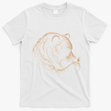 Bear Embracing Butterfly Nature Wildlife T-Shirt - White