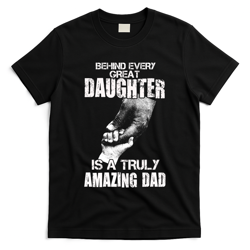 Behind Every Great Daughter Is A Truly Amazing Dad T-Shirt