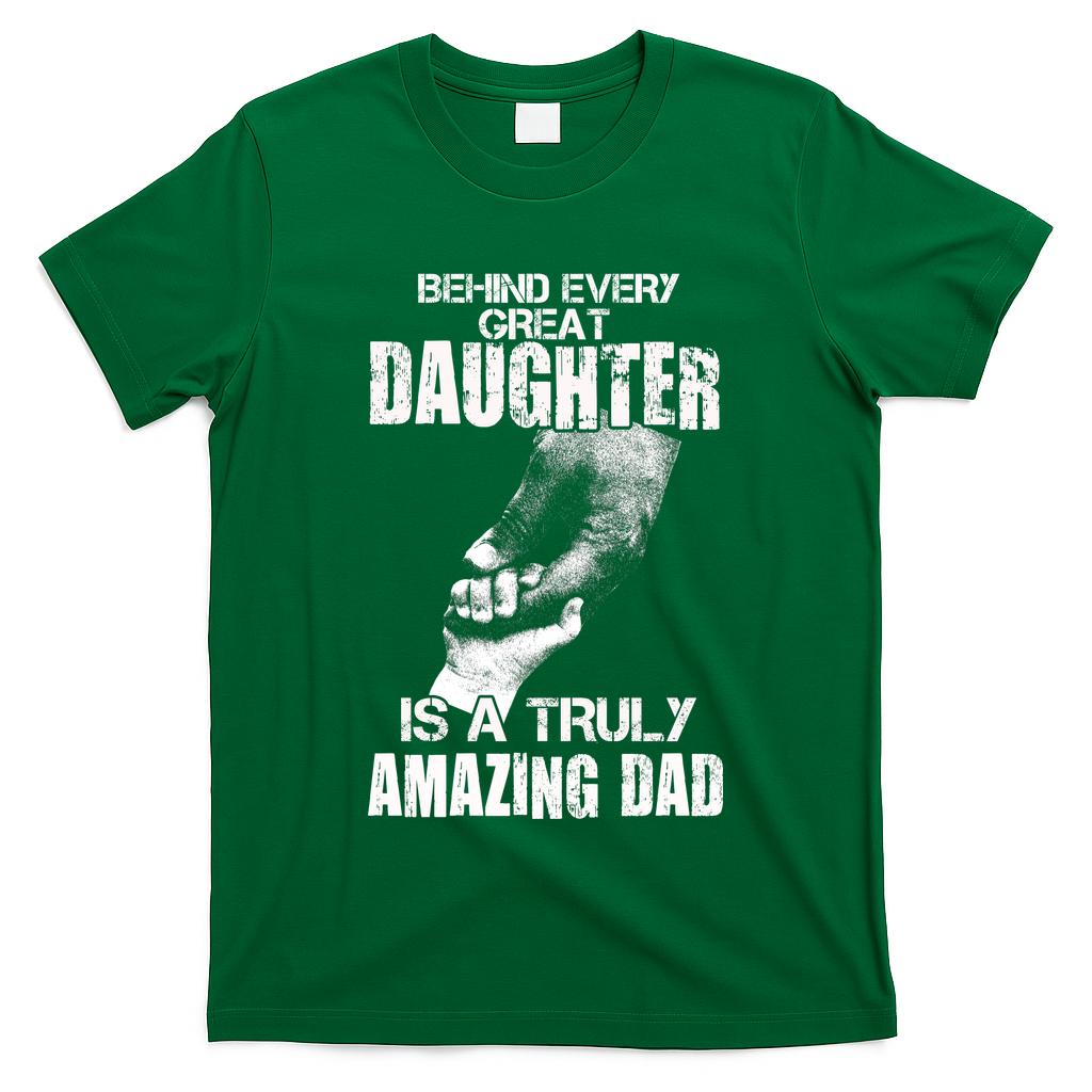 Behind Every Great Daughter Is A Truly Amazing Dad T-Shirt