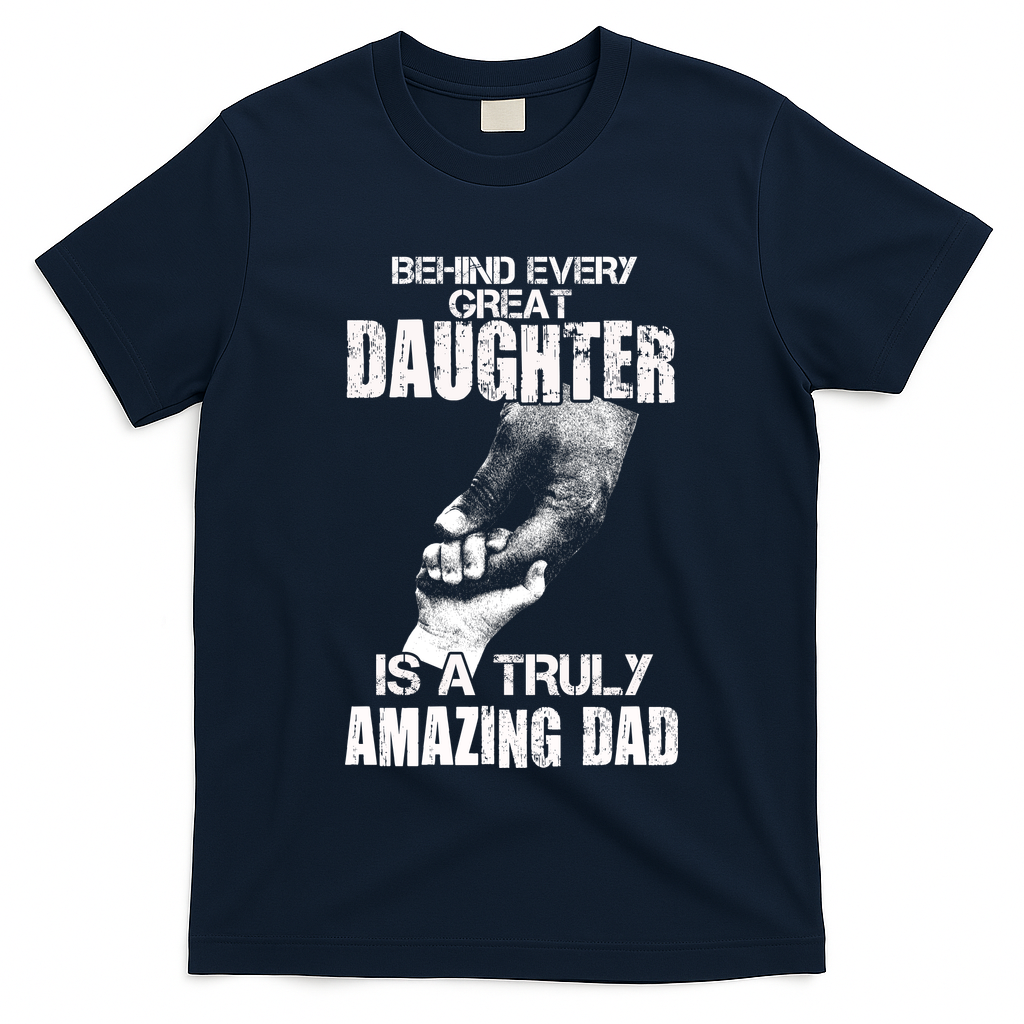 Behind Every Great Daughter Is A Truly Amazing Dad T-Shirt