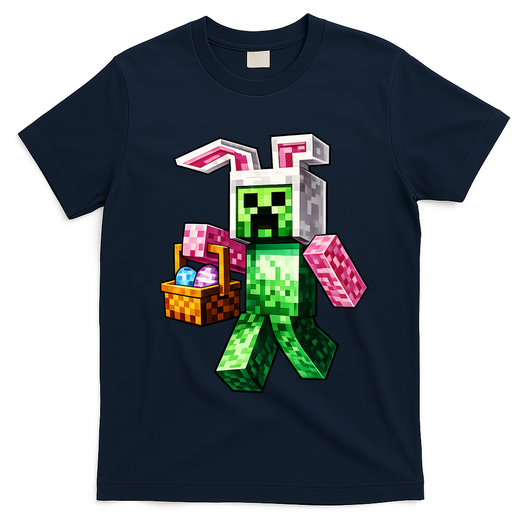 Bunny Egg Happy Easter Video Game Pixel T-Shirt