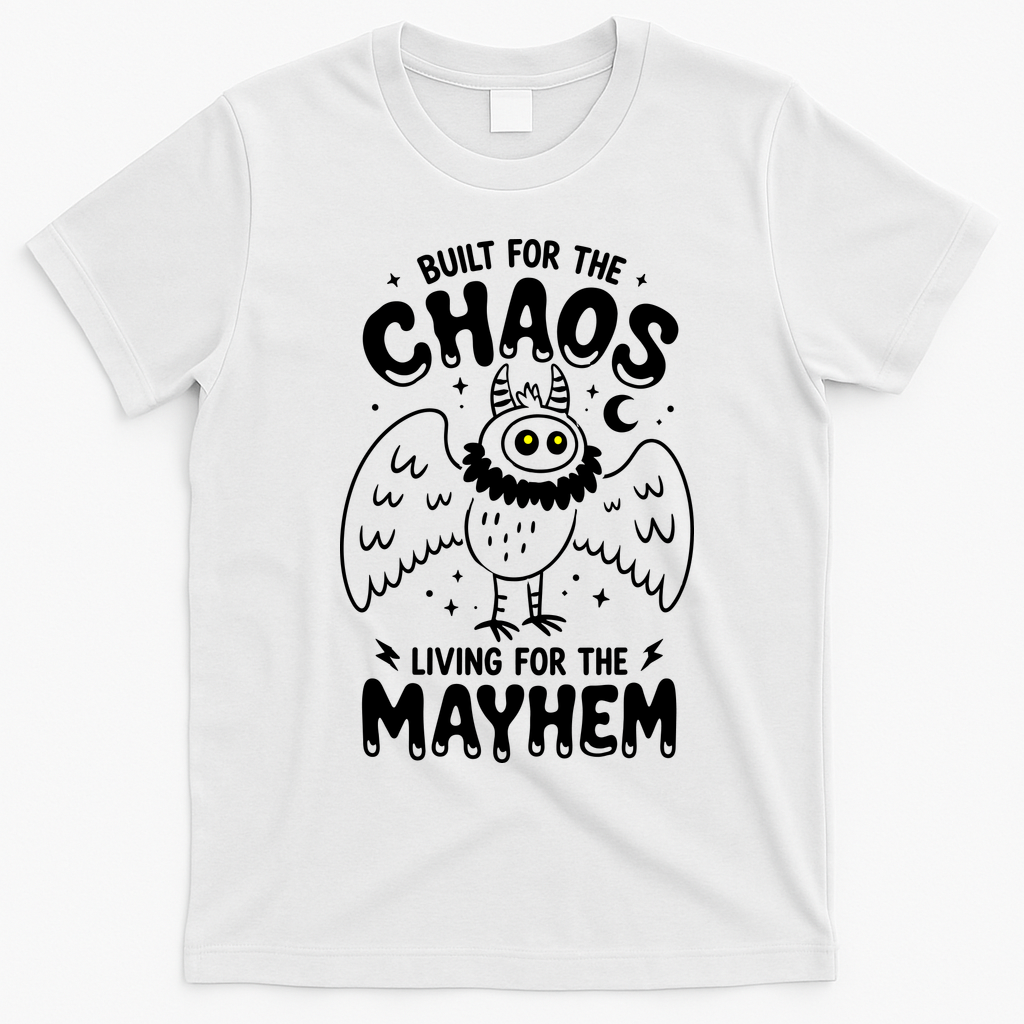 Built For Chaos Living For The Mayhem T-Shirt - White