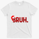 Bruh Funny Christmas Plaid Teens Xmas Pajamas T-Shirt - White
