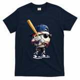 Baseball Fan Drip Ice Cream T-Shirt - Navy