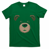 Bear Face Halloween Costume Brown Bear Animal T-Shirt - Irish Green