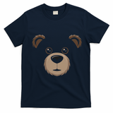Bear Face Halloween Costume Brown Bear Animal T-Shirt - Navy Blue