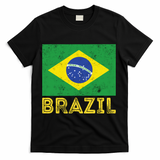 Brazil Flag Pride Graphic Apparel Ordem e Progresso T-Shirt - Black