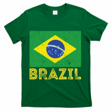 Brazil Flag Pride Graphic Apparel Ordem e Progresso T-Shirt - Green