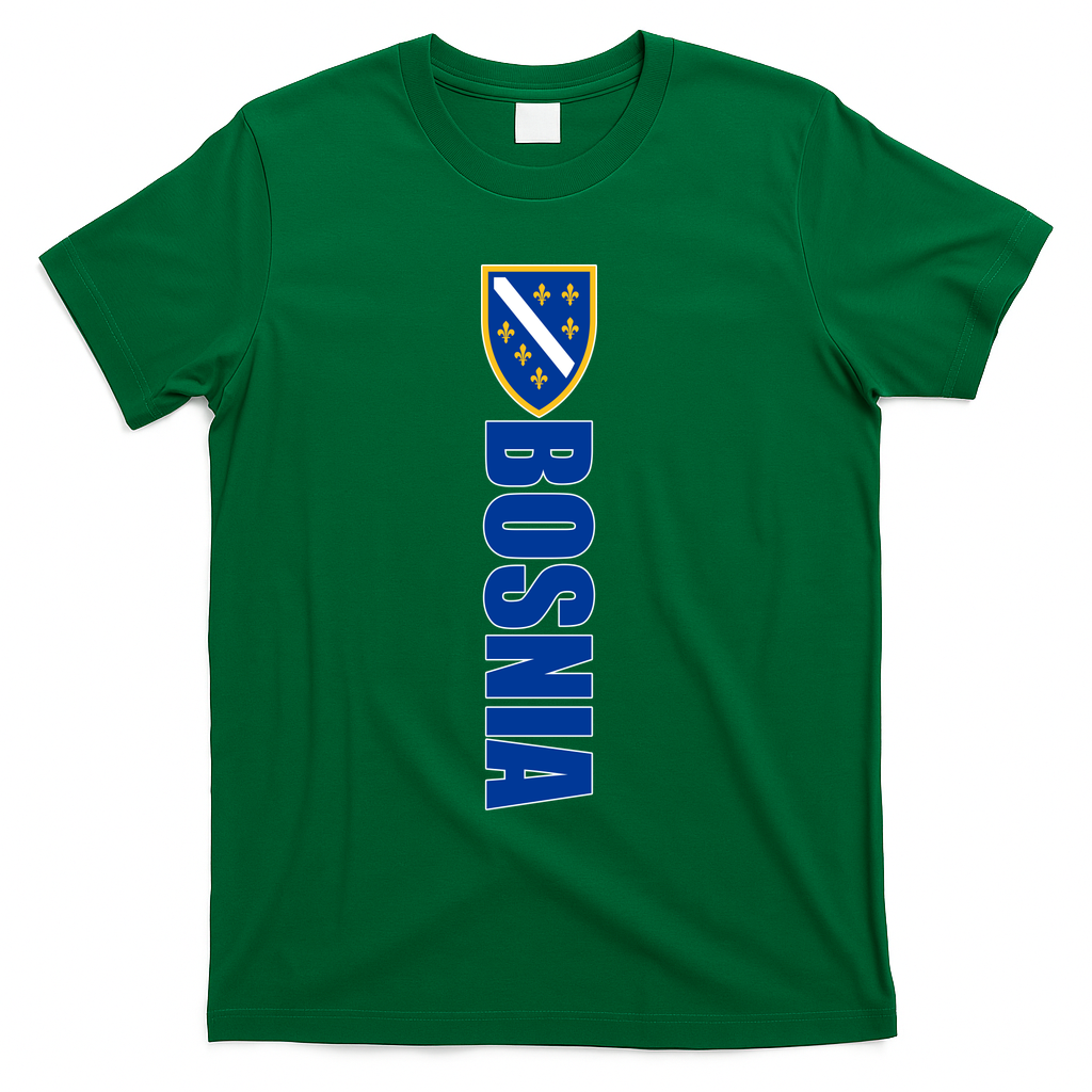 Bosnia Gift Flag Bosnia Herzegovina Sarajevo Emblem T-Shirt - Green
