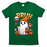 Bruh Ghost Halloween Cute Ghost Trick Or Treat T-Shirt - Irish Green