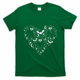 Boo Ghost Heart Halloween Festive T-Shirt - Irish Green