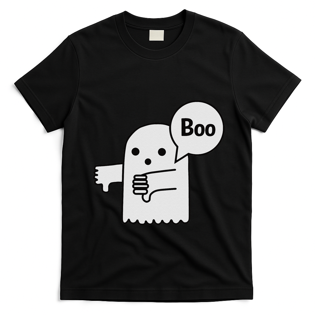 Boo Ghost Of Disapproval T-Shirt - Black