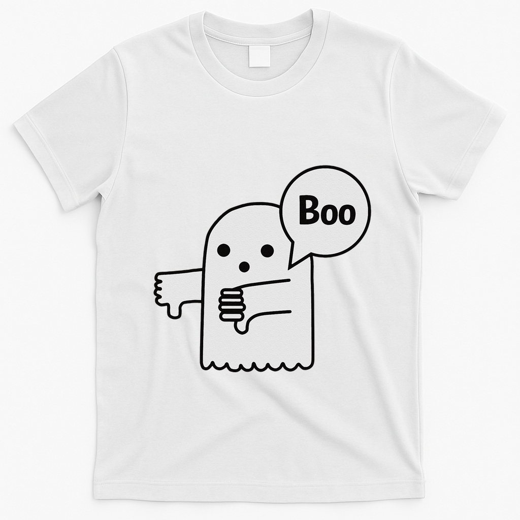 Boo Ghost Of Disapproval T-Shirt - White