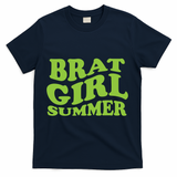 Brat Girl Summer Cute Retro Summer T-Shirt - Navy