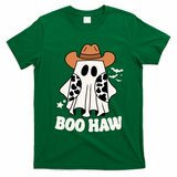 Boo Haw Country Ghost Funny Halloween T-Shirt - Irish Green