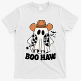 Boo Haw Country Ghost Funny Halloween T-Shirt - White